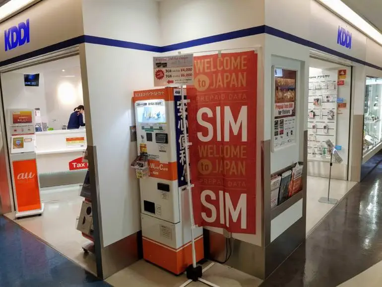 Dedicated Counters - Getting SIM card at Japan Airports
