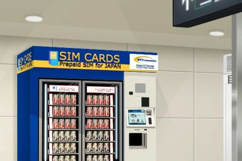Vending Machines - Buying SIM card at Japan Airports