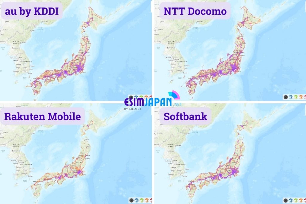 Japan Mobile Operators Coverage updated